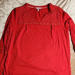 Joules Red Long Sleeve Women's Top